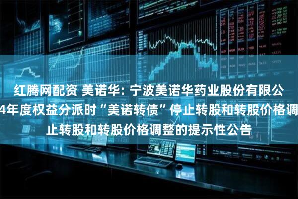 红腾网配资 美诺华: 宁波美诺华药业股份有限公司关于实施2024年度权益分派时“美诺转债”停止转股和转股价格调整的提示性公告