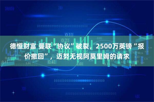 德恒财富 曼联“协议”破裂，2500万英镑“报价撤回”，迈努无视阿莫里姆的请求