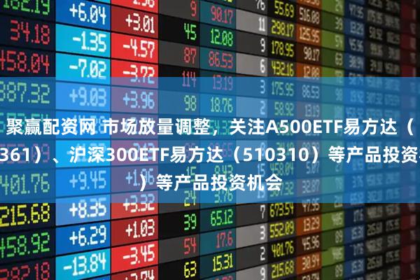 聚赢配资网 市场放量调整，关注A500ETF易方达（159361）、沪深300ETF易方达（510310）等产品投资机会